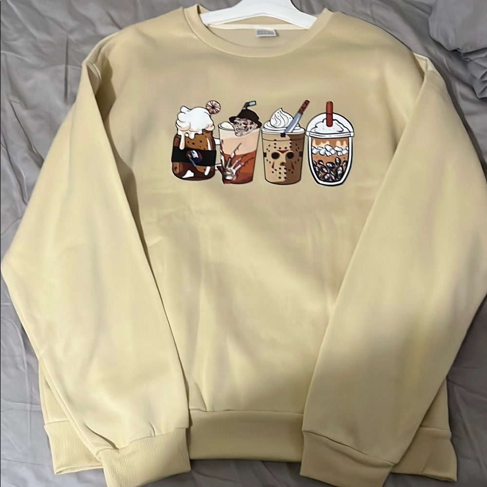 Cream Graphic Men’s Sweater